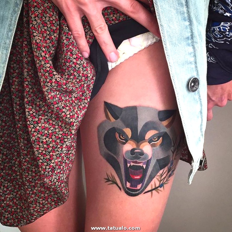 Dibujo tatuajes-lobos