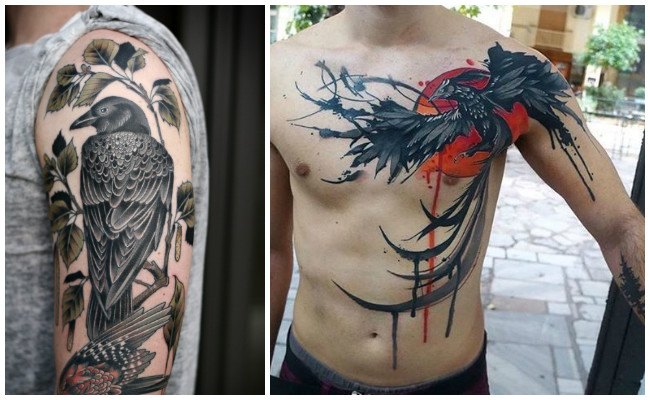 Dibujos para tatuar e imprimir Tatuajes Cuervos