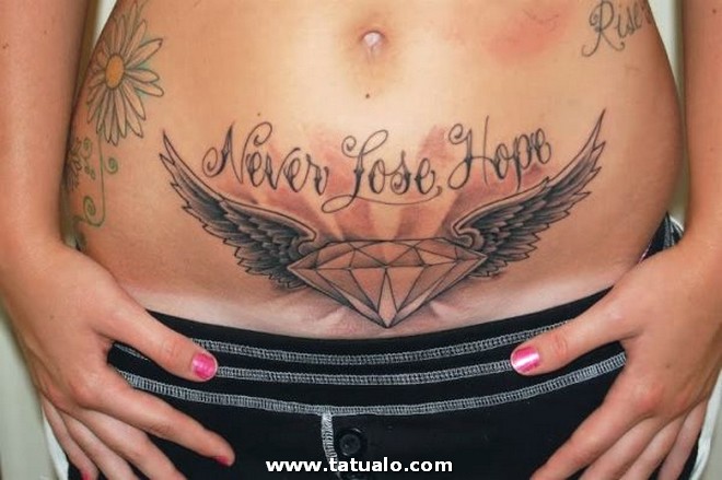 Dibujos para tatuar e imprimir Tatuajes Mujeres Abdomen