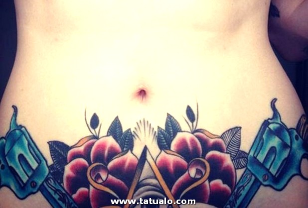 Dibujos para tatuar e imprimir Tatuajes Mujeres Abdomen