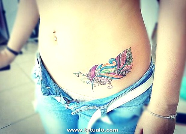 Dibujos para tatuar e imprimir Tatuajes Mujeres Abdomen