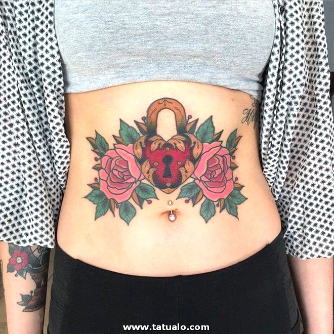 Dibujos para tatuar e imprimir Tatuajes Mujeres Abdomen