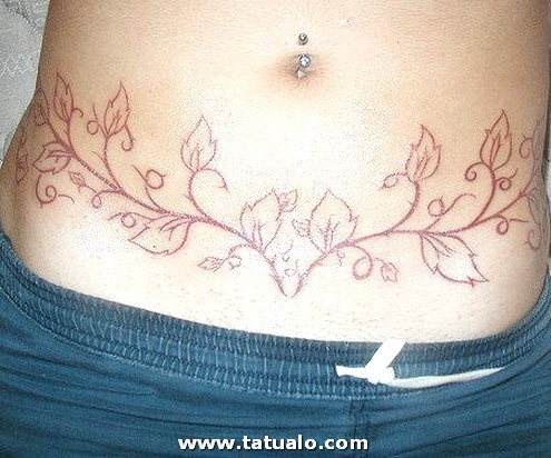 Dibujos para tatuar e imprimir Tatuajes Mujeres Abdomen