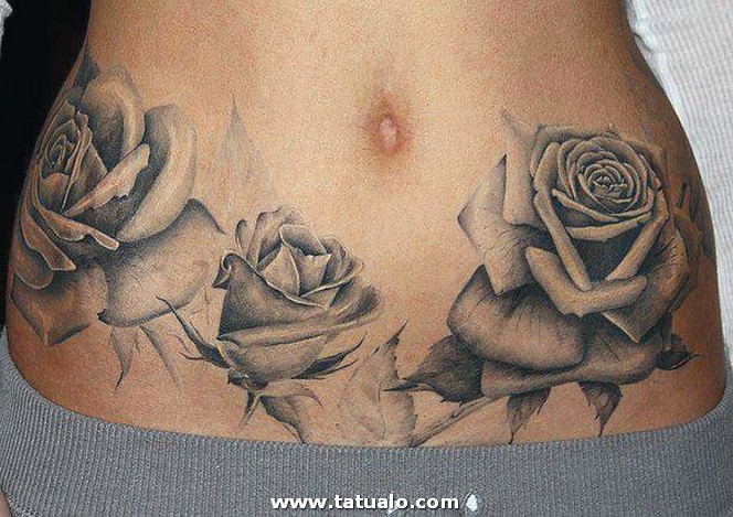 Dibujos para tatuar e imprimir Tatuajes Mujeres Abdomen