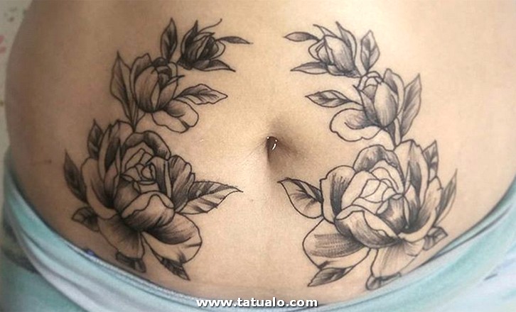 Dibujos para tatuar e imprimir Tatuajes Mujeres Abdomen