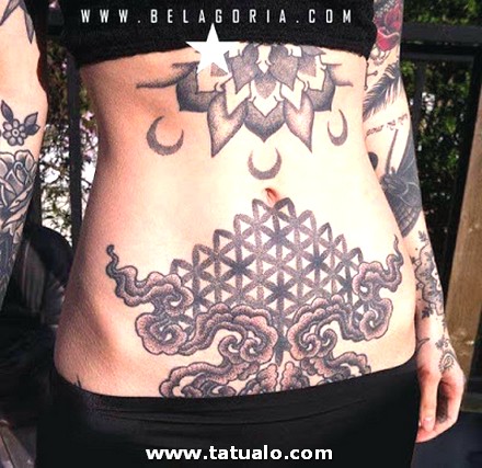 Dibujos para tatuar e imprimir Tatuajes Mujeres Abdomen