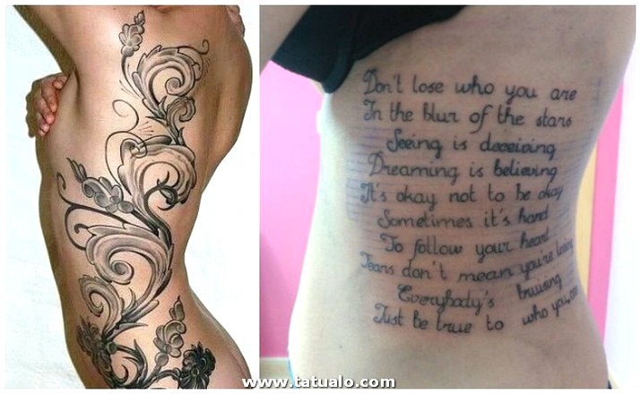 Dibujos para tatuar e imprimir Tatuajes Mujeres Costillas