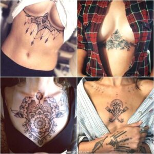 tatuajes mujeres pecho 47